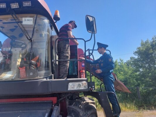 Безопасность уборочной на контроле Кличевского РОЧС